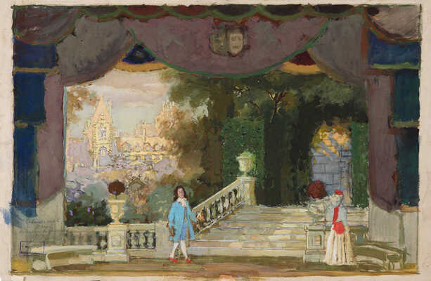 Севастьянов Константин Евгеньевич. Эскиз театральной декорации к спектаклю «Мещанин во дворянстве» 